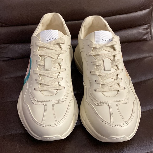 The North Face X Gucci limited edition rhyton leather logo monogram sneakers NWB - Picture 3 of 8